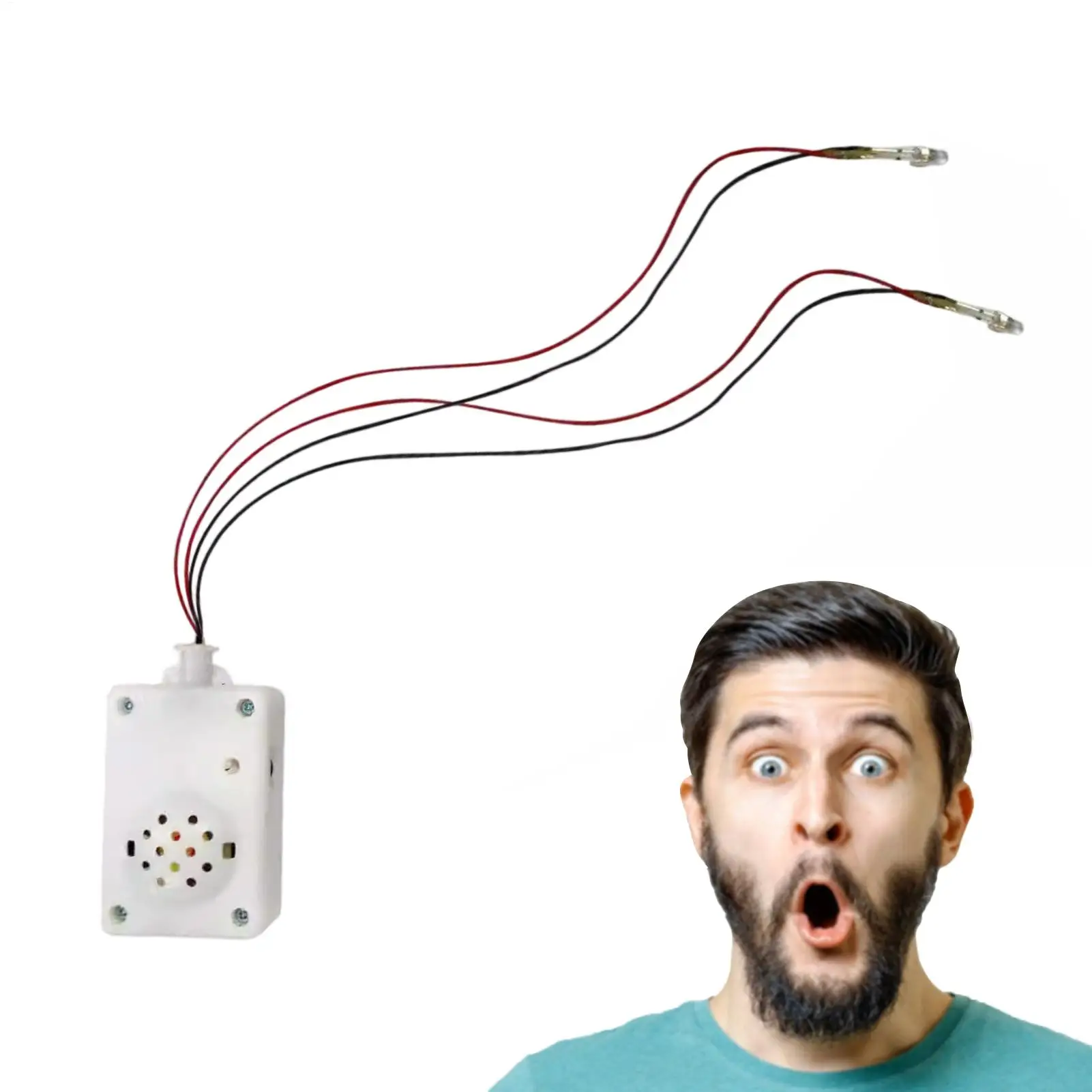 Voice Activated Ghost with Screaming Sound & LED Light, Motion Sensor Halloween Props for Haunted House, Party, Escape Room