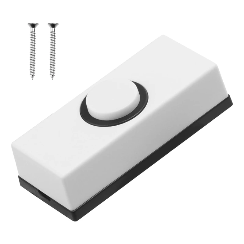 Wall Mounted Doorbell Switches with Screws Round Doorbell Push Button Replacement