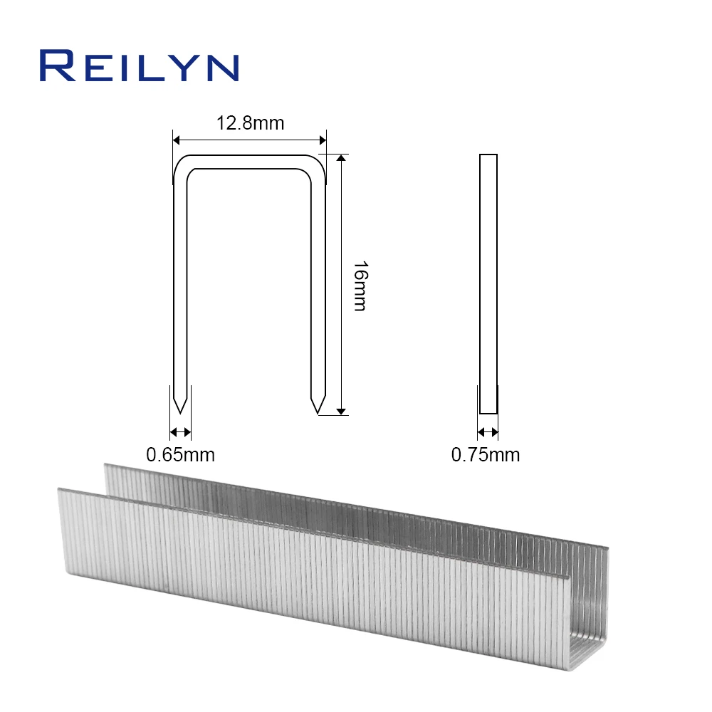 10000pcs Staple Pins for 8016 Framing Tacker 16mm Nails 3/8 inch Air Stapler Gun 21Ga Staples Air Tacker Nails