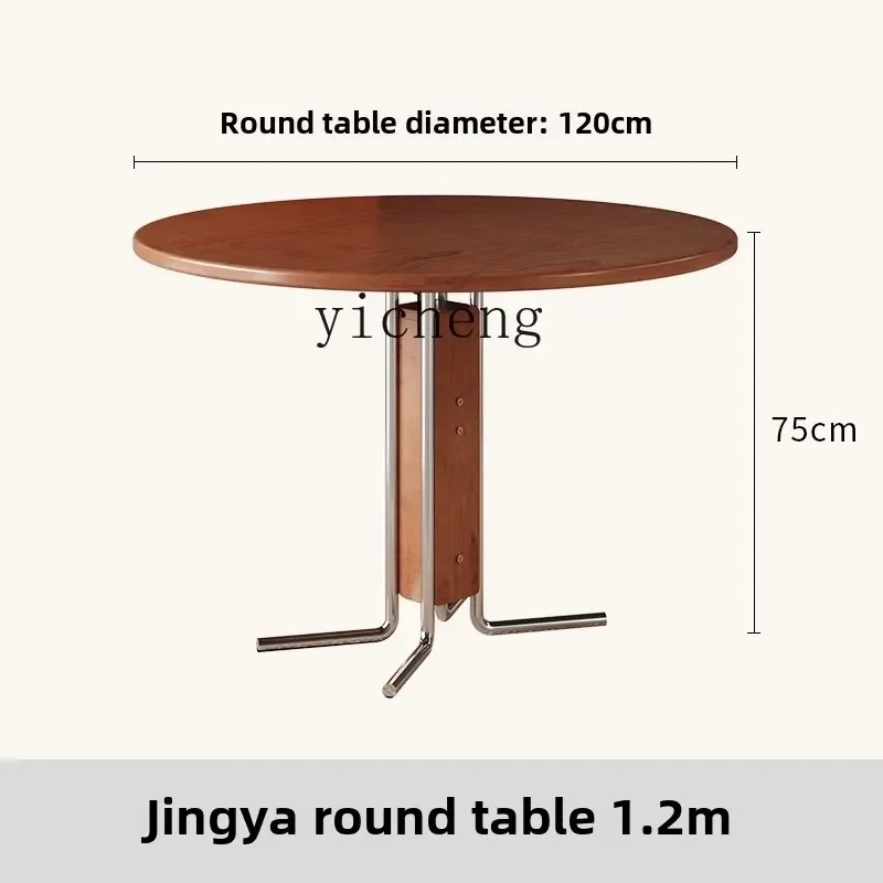 r5.13  solid wood dining table and chair combination household dining table long table cherry wood workbench