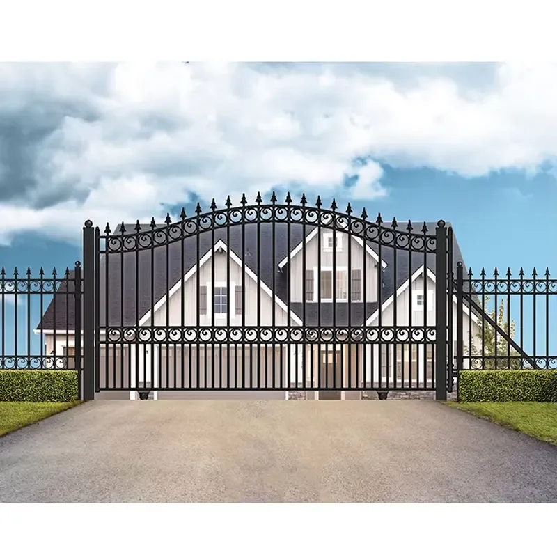 New Models House Fancy Boundary Wall Fence Gates Door Design Simple Electric Sliding Wrought Iron Grill Driveway Gate