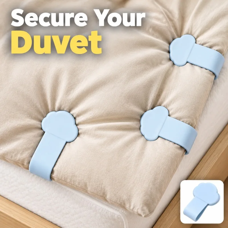 No-pin Quilt Clip Damage-free Bedding Fastener Invisible Anti-shift Holder for Mattress Sofa Bed Sheet Duvet Securing Vessel