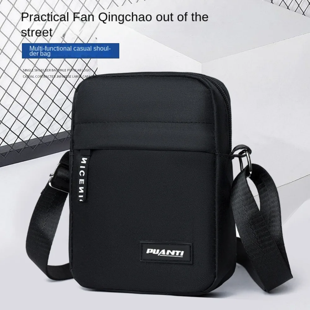 Portable Nylon Shoulder Bag Black Grey Blue Business Men Hand Bag Casual and Fashionable Crossbody Bag