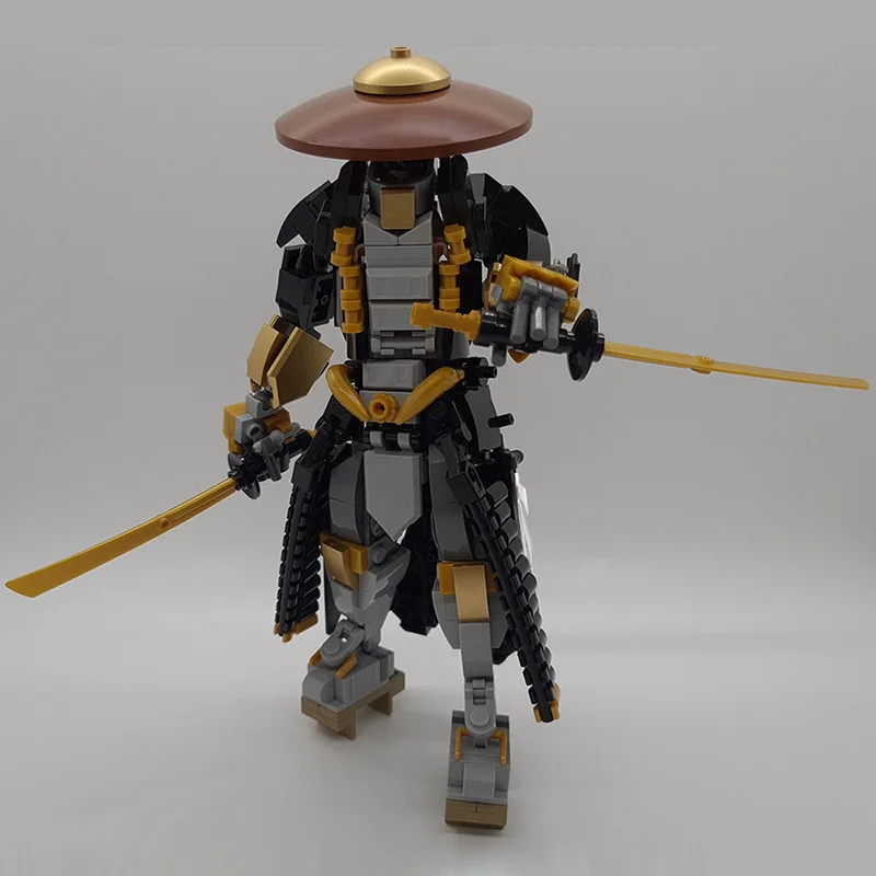 MOC-100457 Japan Samurai Mecha Swordsman Model Ronin Nobushi Assassin Robot Building Block Kit DIY Kids Puzzle Toy Birthday Gift