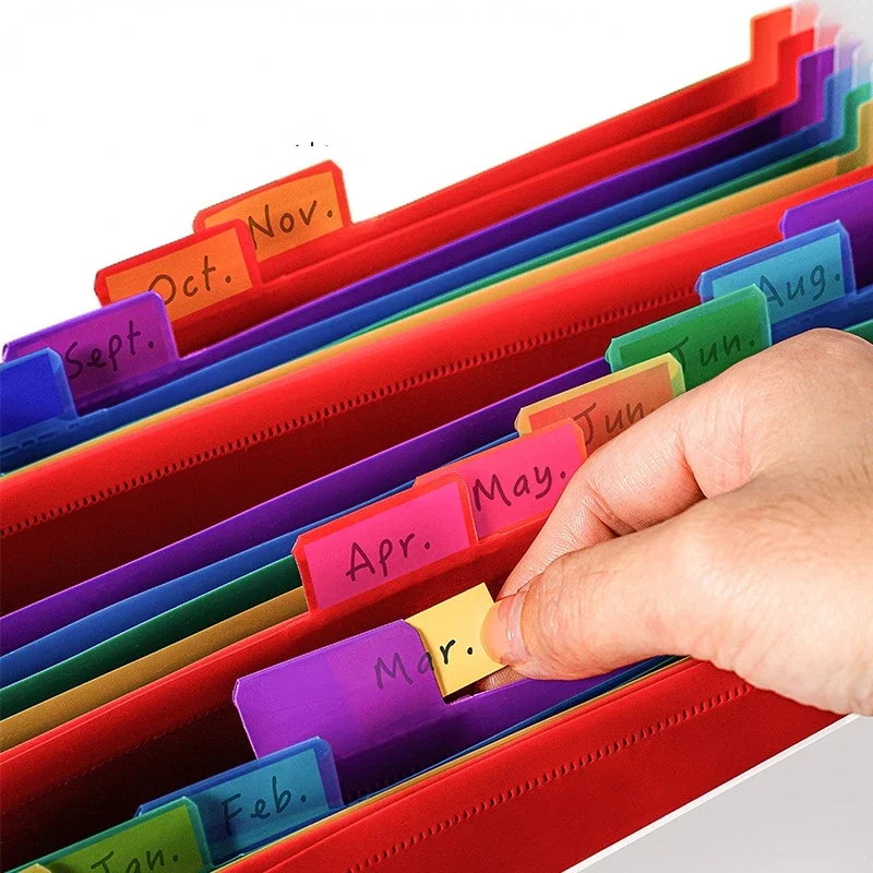 13 Pockets Expanding File Folder A4 Letter Size Portable Document Holder Black Filing Folder Desk Storage Accordion File Product
