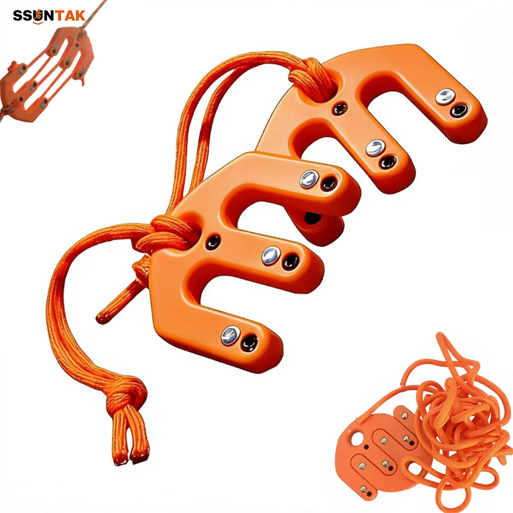 

SSUNTAK Portable Hunting Game Hoist Block & Nylon Tackle Pulley Lifting Tool for Outdoor Hunting Camping Hauling Management