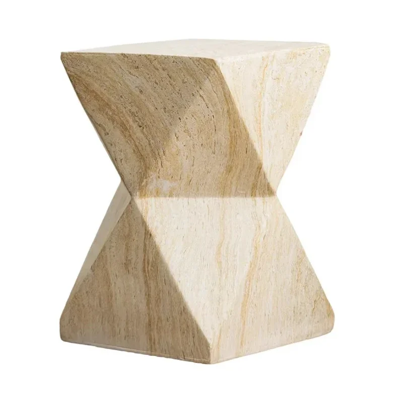 

Nordic Modern Living Room Furniture Magnesium Oxide Lime Huacha Geometric Sofa Simple Bedroom Bedside Table Nesting