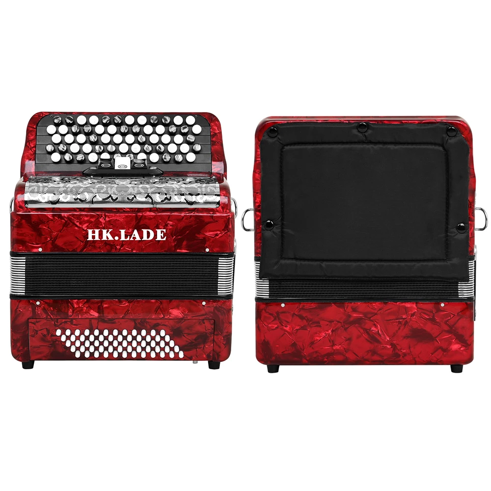 HK.LADE AH-170 Bayan Accordion Professional 62 Keys 60 Bass Accordion with Bag Strap Keyboard Instrument for Grading Performance