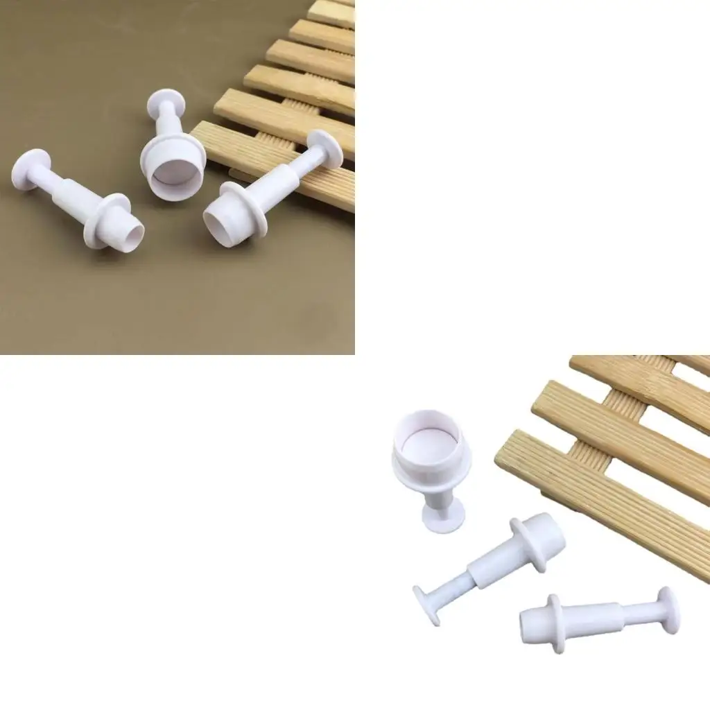  3 PCS Spring Die Cookie Mold Plastic Sugar Plunger Practical Fondant Baking Tool