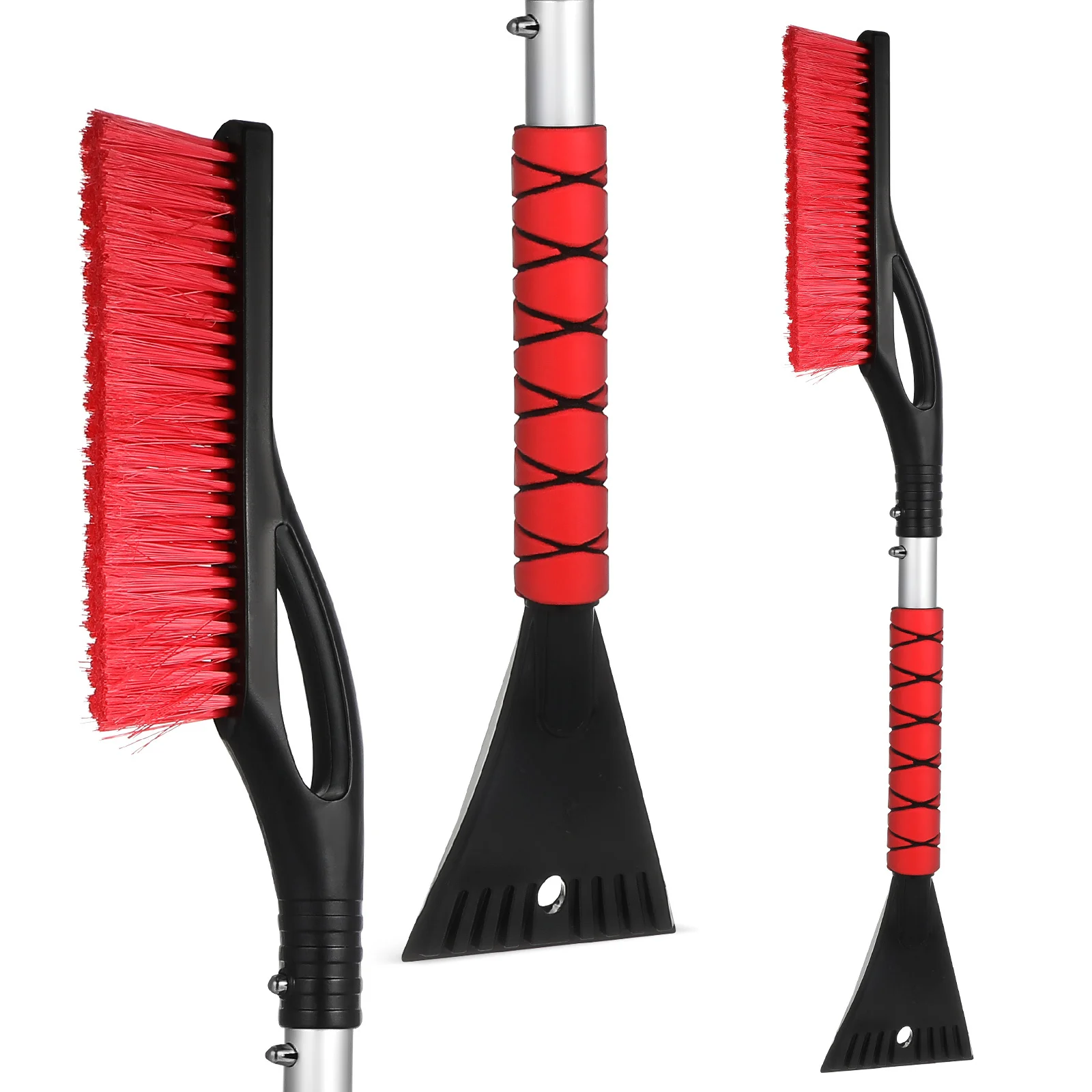 

Lightweight Aluminum Car Snow Remover Ice Scraper For Windshield Window Tool Trucks Suvs Detachable Winter Accessories Efficient