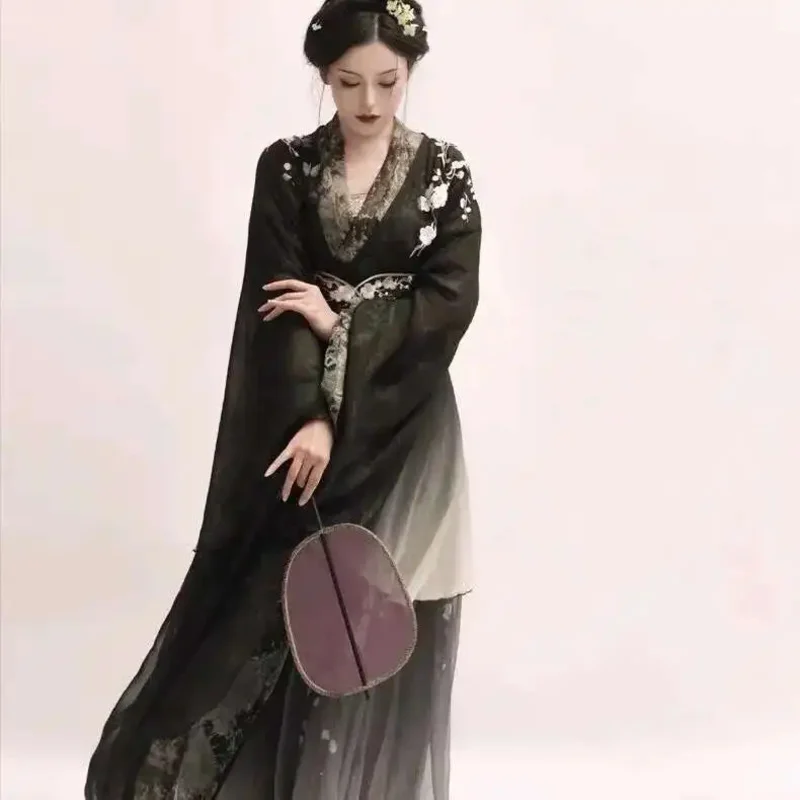 

DY20New Hanfu Heavy Embroidery Dust-Free Hanfu Ancient Style Qi Chest Spring Summer Large Sleeve Super Fairy Set Wei Jin Style25
