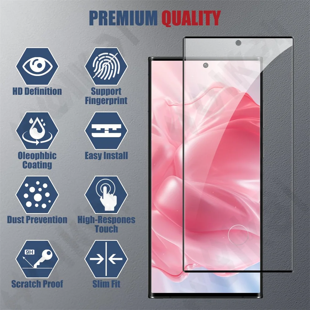 3 قطعة الزجاج المقسى لسامسونج غالاكسي S25 FE S24 S23 S22 الترا زائد A17 A16 A56 A36 5G منحني غطاء كامل حامي الشاشة #2