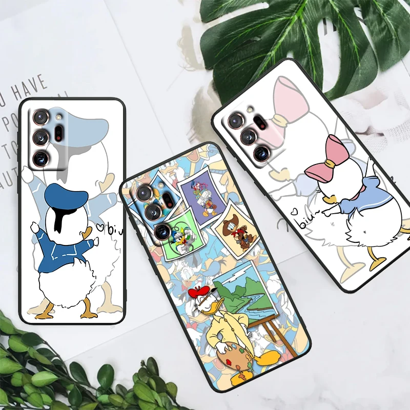 Donald Duck Disney Fashionable For Samsung Note 20 10 Ultra Plus A31 A14 A12 A70 A34 A25 A04 A05 A15 A24 5G Black TPU