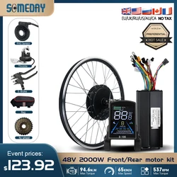 Kit di conversione bici elettrica 20-29 pollici 700C 48V 2000W ruota motore mozzo bicicletta anteriore posteriore senza spazzole per kit di conversione eBIKE