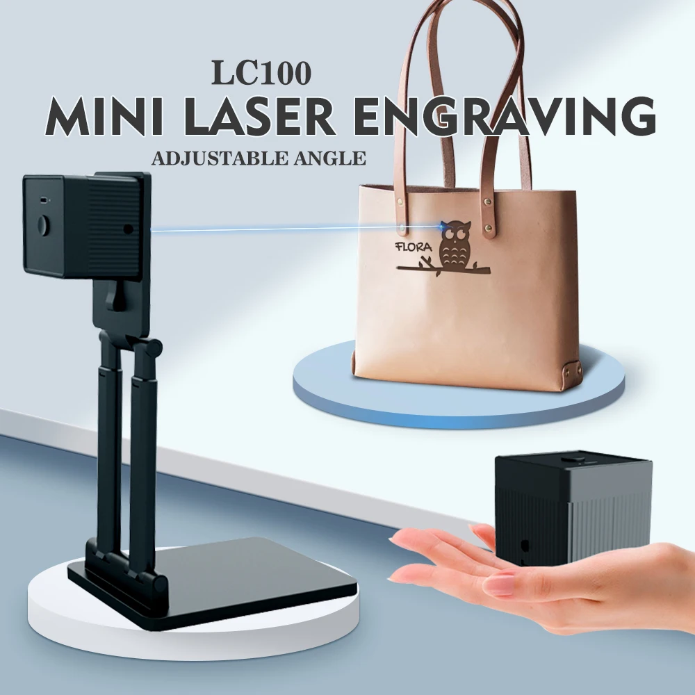 Laser Engraver CNC DIY LC100 Laser Engraving Machine Fast Mini Logo Mark Printer Cutter Woodworking Wood Plastic