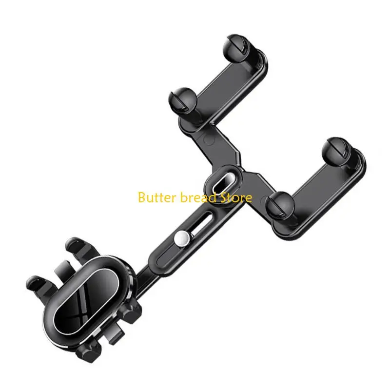 

W89C Car Phone Holder Clip Type Rearview Mirror Mounted Phone Stand Shockproof Holder