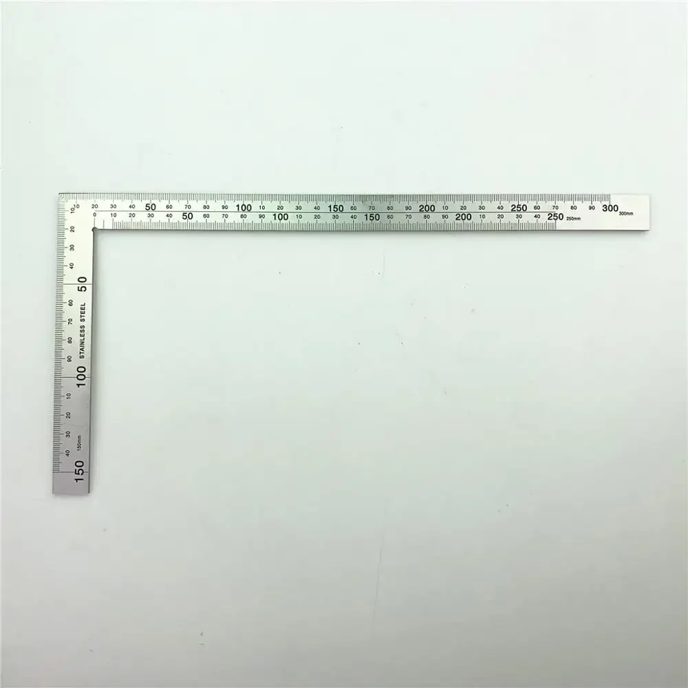 Righello angolare in acciaio inossidabile ispessimento 300 mm multifunzione 90 °   Righello angolare per la lavorazione del legno Righello girevole destro da 500 mm