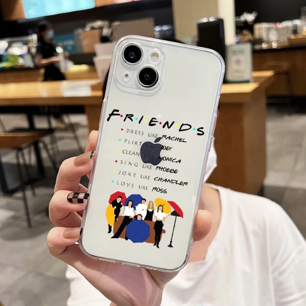 Central Perk Coffee Friends Phone Case For Iphone 15 11 13 14 Pro Max 7 8 Plus X Xr Xs Max 16pro 12mini Transparent Cover