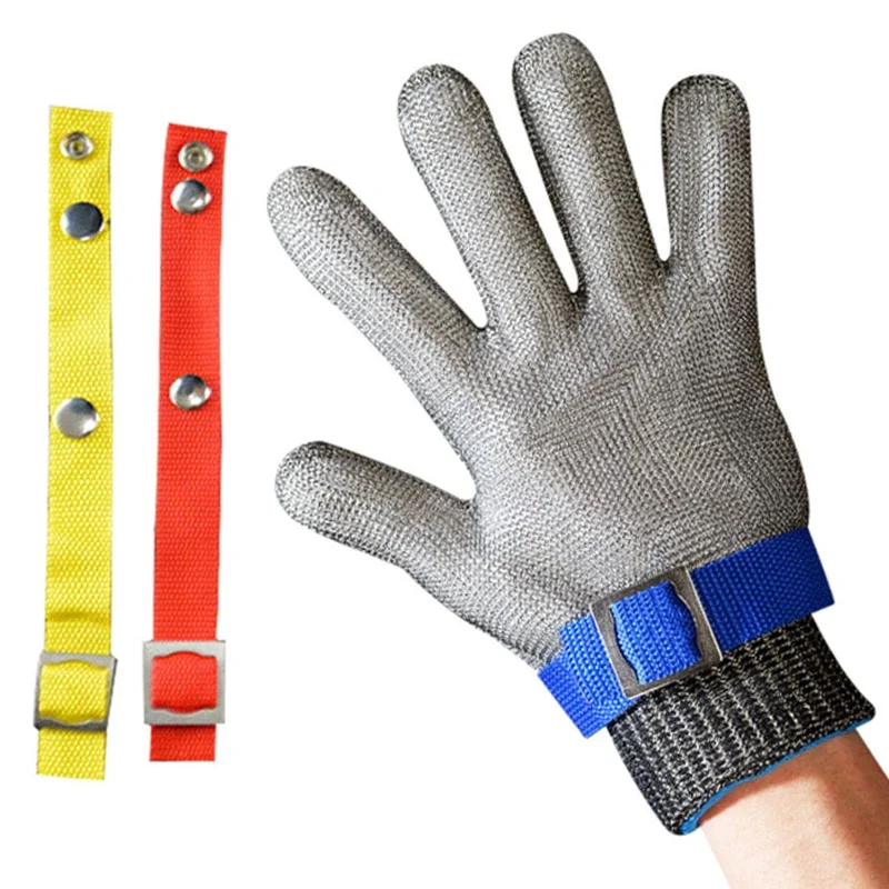 Guanti antitaglio guanti resistenti al taglio a prova di taglio in acciaio inossidabile filo metallico macellaio guanti resistenti al taglio attrezzi da giardino