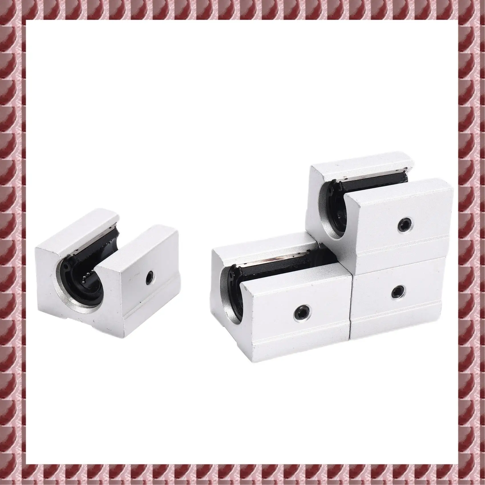 

A95G 8 X SBR12UU 12 мм алюминиевый подшипниковый блок линейного перемещения, серебристый