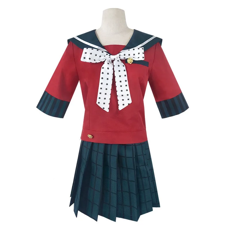 

Anime Danganronpa Cosplay Harukawa Maki Cosplay Costumes School Girls Uniform Cafe Work Clothes Short Skirt