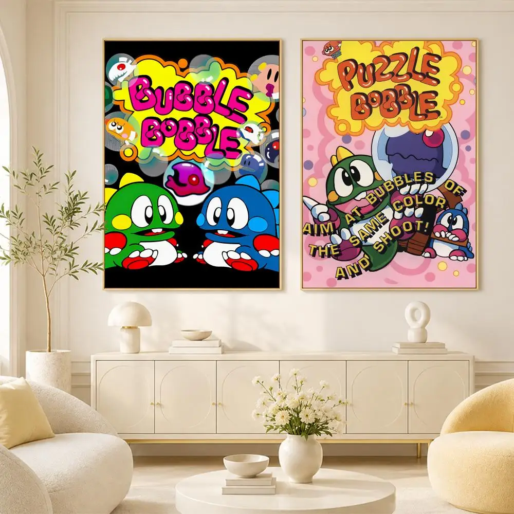 Game Bubble B-Bobble Poster Room Home Decoration Interior Wall Art Printing Garage Posters Gift