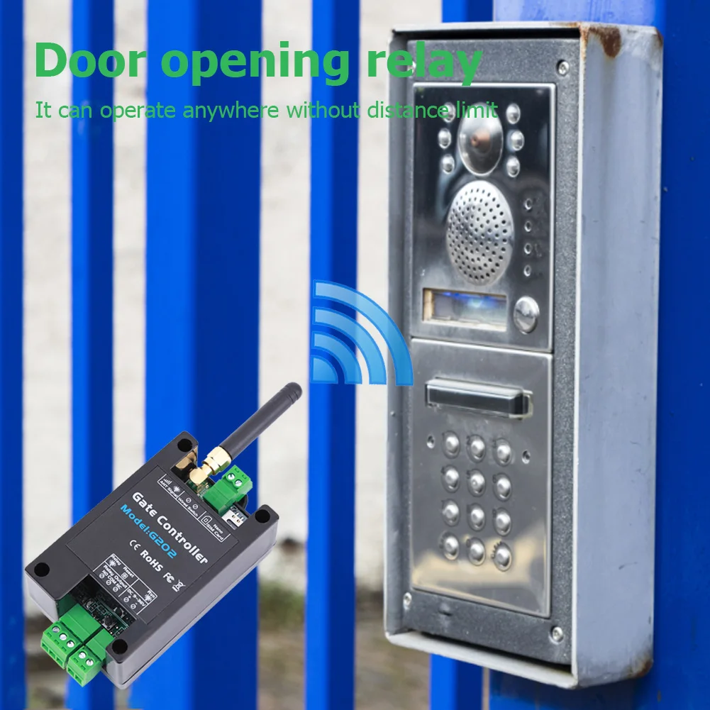 6-1PCS 4G G202 GSM Gate Opener Free Call Wireless WiFi Remote Control Door Opener Accessories for Garage Doors Shutters