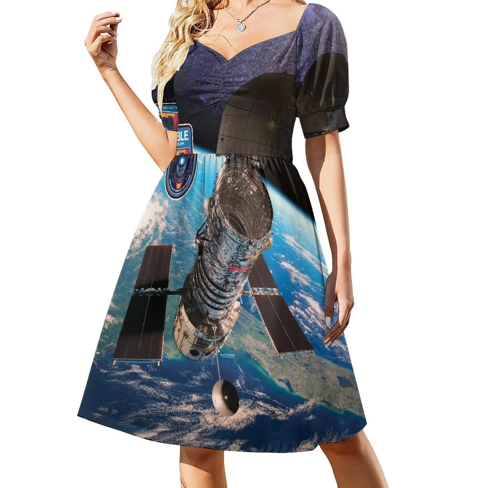 

Hubble Space Telescope Short Sleeved Dress Women's evening dress women party dresses dresses summer Dress