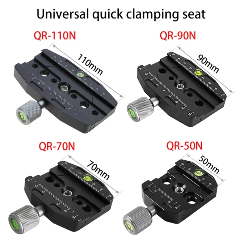 Y1UB Tripod Gimbal Base 1/4 3/8 Screw Mount Standard QR Plate Clamp Built-in Bubble