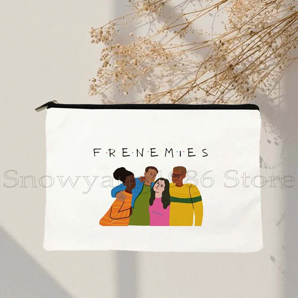 How You Doing Central Perk Coffee Friends TV Show Monica Fan Gift Cosmetic Bag Makeup Lipstick Travel Storage Pouch Pencil Case