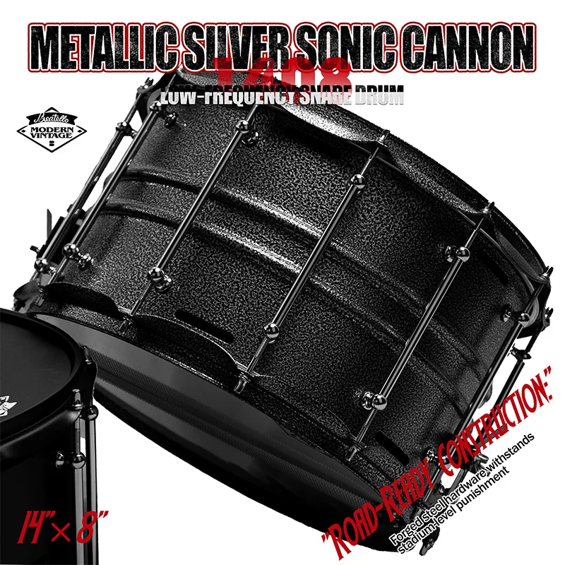 

Low Frequency Snare Drum 14 X 8 Inch 5.0 MM Oilpaper Heads Birch Wood Chamber Drum Set Musical Instrument