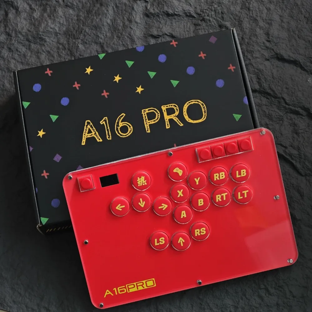 

A16pro Hitbox Gaming Keyboard Controller Light Effect Hot-Swap Switch RPi for PS5 Arcade Game Street Fighter Games Accessories