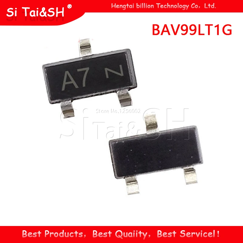 

Si Tai&SH 100PCS BAV99LT1G SOT23 BAV99 A7 SOT BAV99LT SOT-23 Dual Series Switching Diode new and original Data system