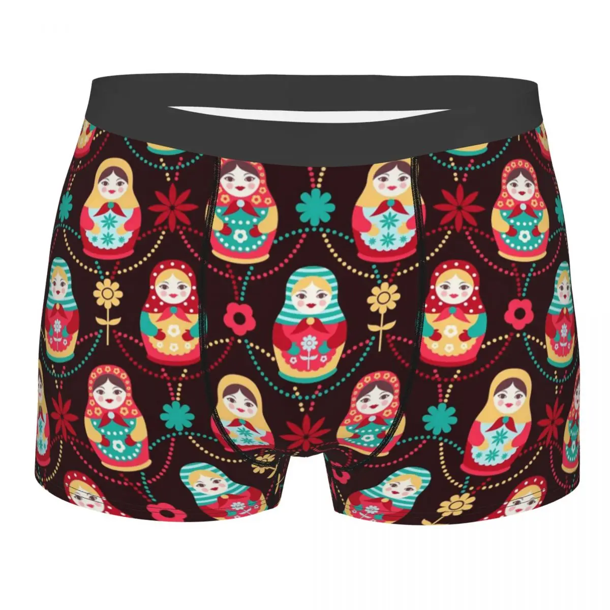 

Мужские трусы-боксеры с принтом «Матрешка»: сексуальные, с индивидуальным дизайном, в стиле русского народного искусства