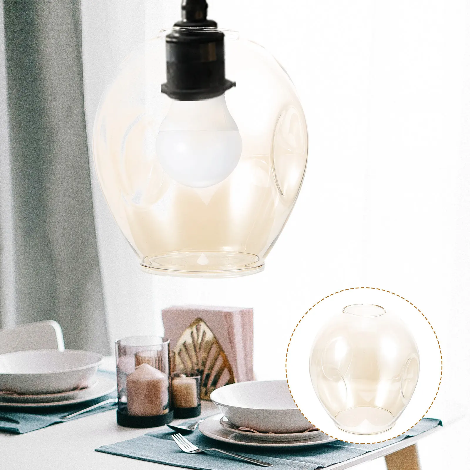 Small Lightweight Glass Lamp Shade for Wall Lamp Chandelier Sconce Fixture Replacement Decorative Light Cover Eye Protection