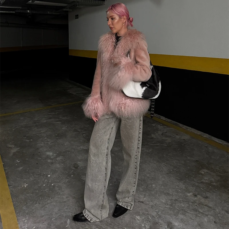 سترات عصرية كلاسيكية من الفرو الصناعي للنساء معاطف مفتوحة غير رسمية من القطيفة لخريف وشتاء 2025 ملابس خارجية أنيقة ودافئة عصرية