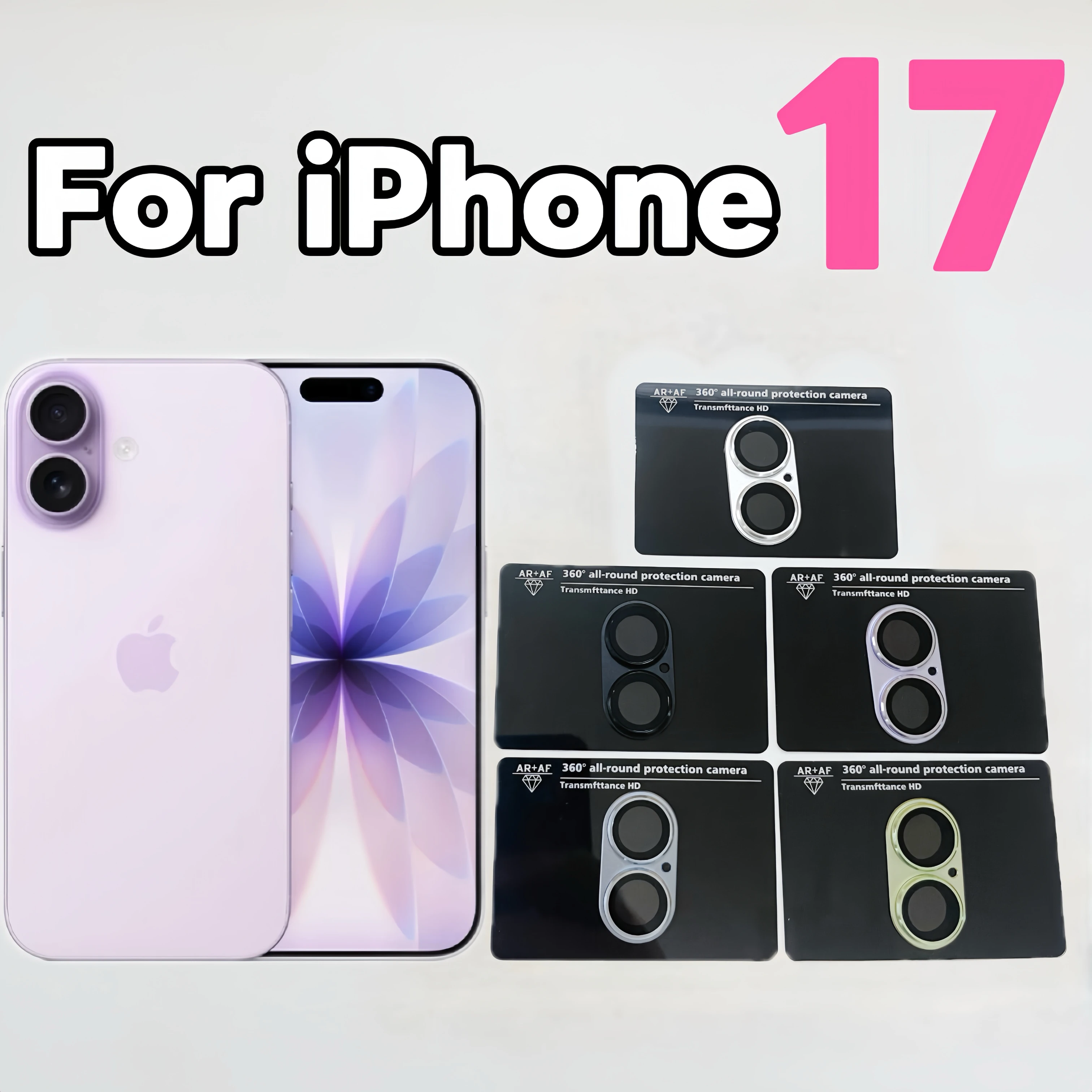 Geeignet für das iPhone 17, vollständig bedeckende, matte Telefonobjektivschutz in mehreren Farben