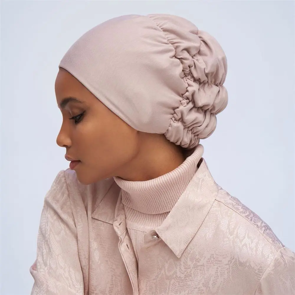 Female Hijabs Elastic Muslim Bonnet Turban Hat Inner Cap Women Headscarf