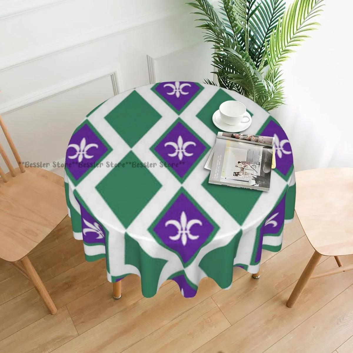 Table Cloth Mardi Gras Fleur De Lis Symbol Tablecloth Bedroom Dormitory Dressing Table Mat Round Tablecloth Desk Decor