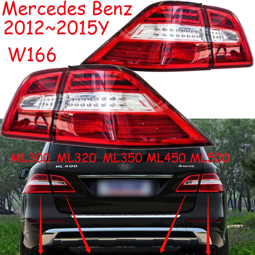 car bumper tail light for Mercedes Benz W166 taillight 2012~2015 ML350 ML450 Taillamp for Mercedes Benz W166 fog ML300ML320ML500