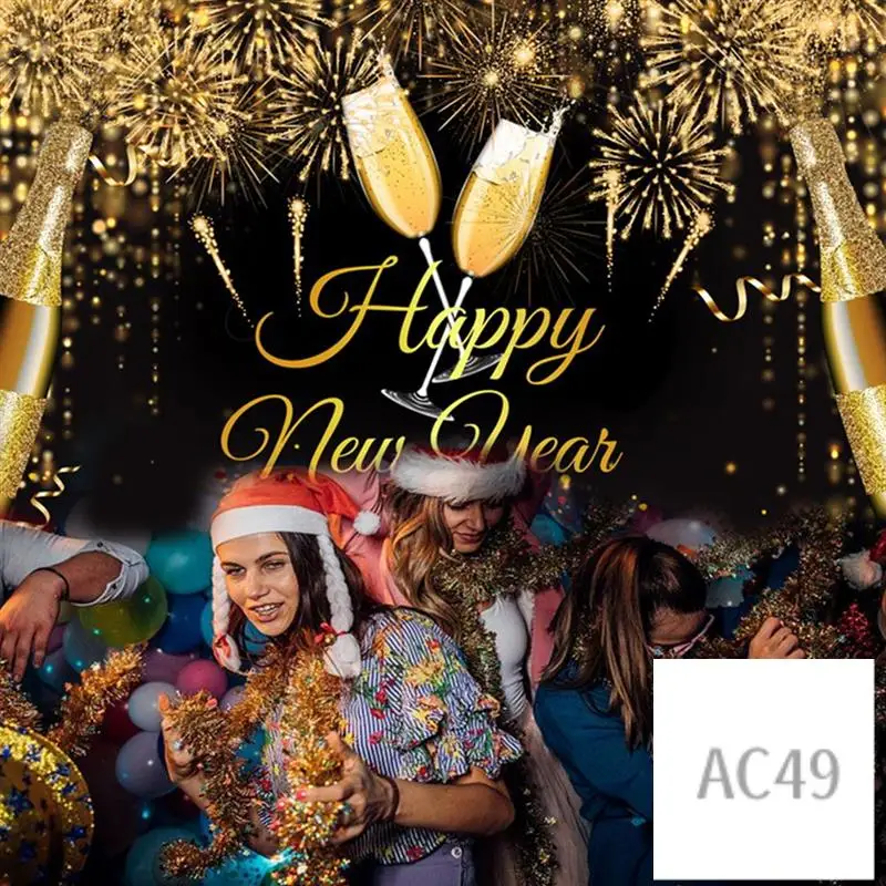 

C9-2024 New Year Photography Backdrops Party Decoration Birthday Backdrops Champagne Gold Backdrops