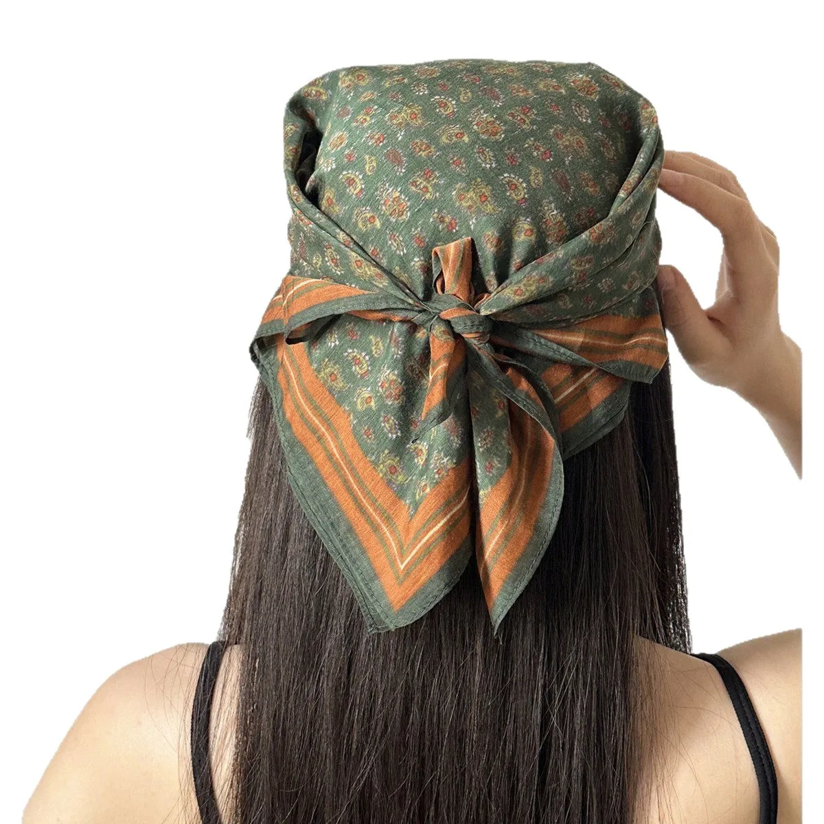French retro mulberry silk small square scarf women's spring and summer thin breathable decorative headscarf fashion scarf