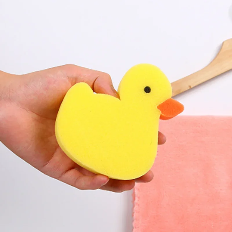 Baby Bath Sponges Duck Shape Shower Sponges Bathroom Supplies for Infants Kids Adults