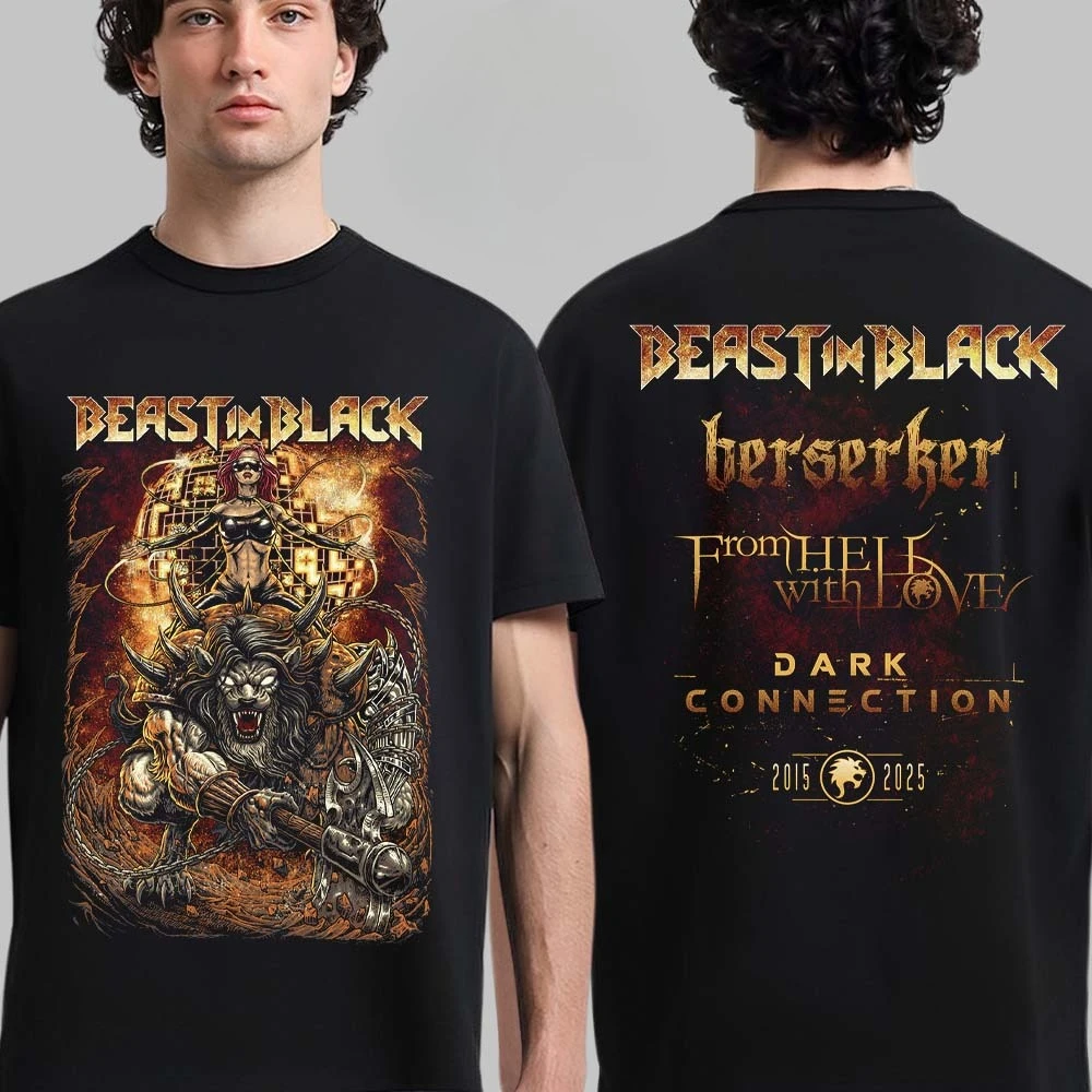 Beast in Black Cotton Band Shirt Unisex Summer Short Sleeve Fashion Brand Tee Luxury Casual Vintage