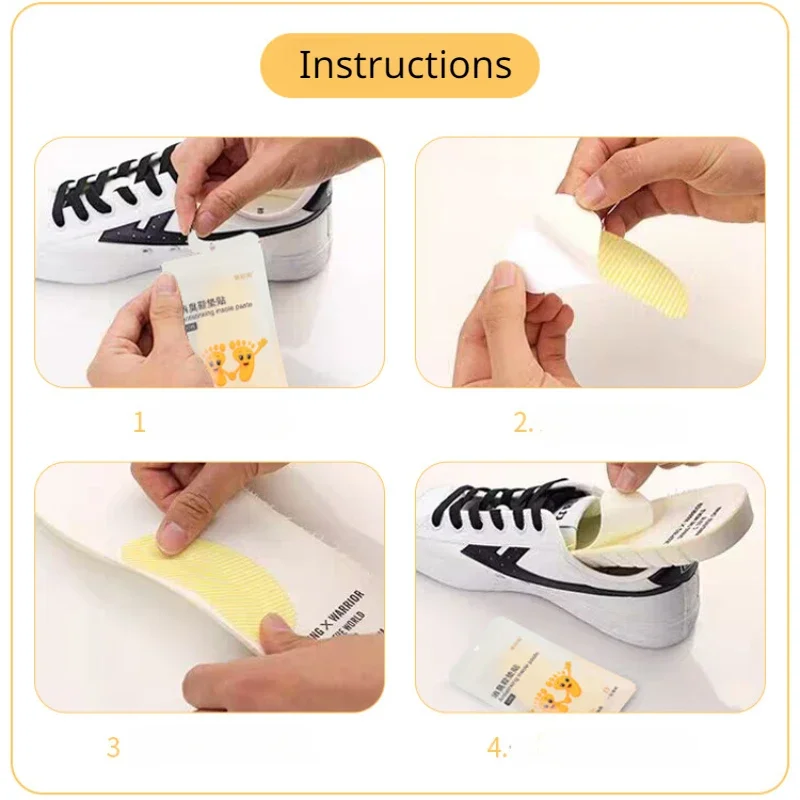 100pcs Shoes Odor Remover Deodorant Patch Lemon Athlete's Foot Soothing Insole Stickers Antibacterial Antiperspirant Foot Care image 6