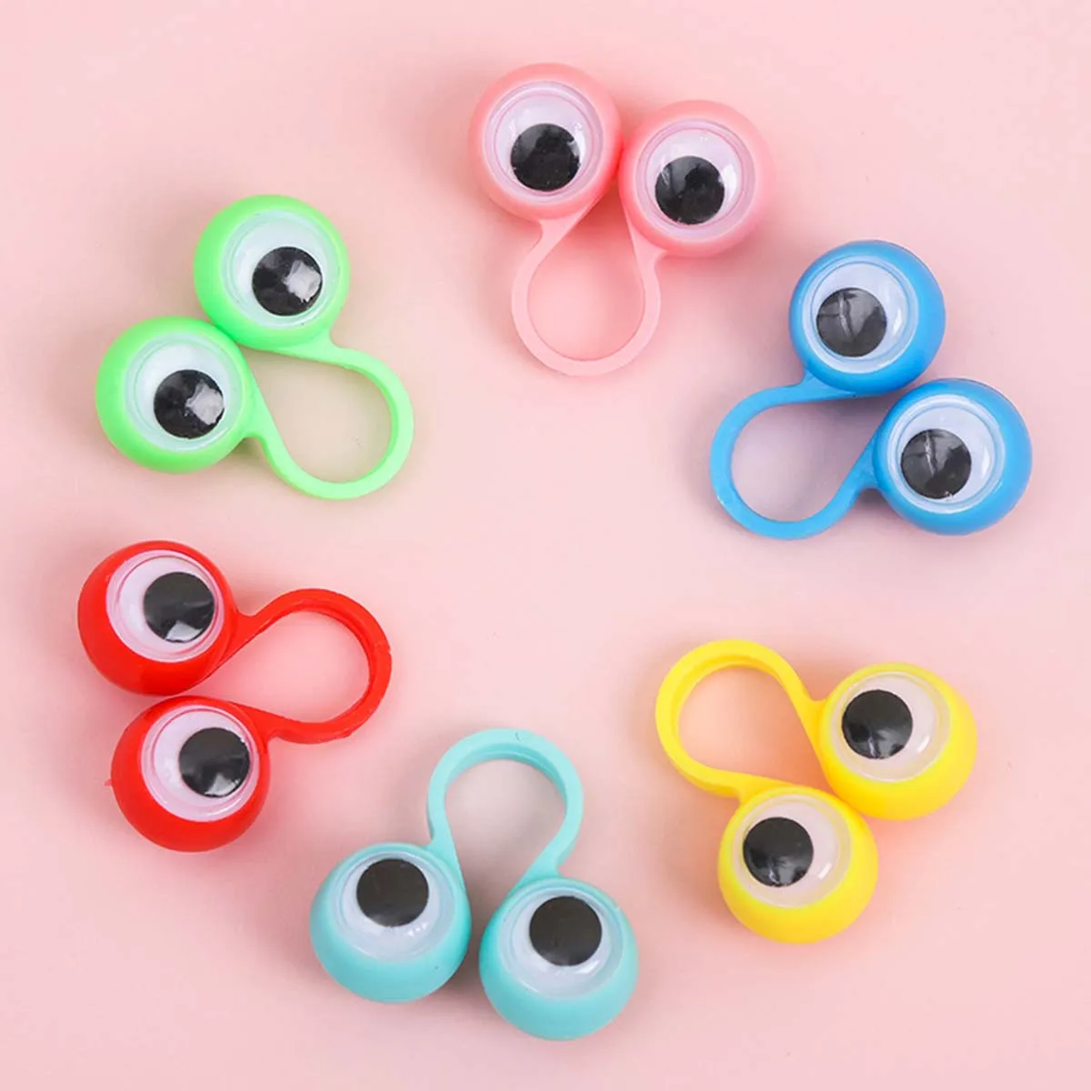 10Pcs Active Eye Ring Children Parent-child Props Cool Practical Jokes Finger Toys personality Event Giveaway Gags Gifts