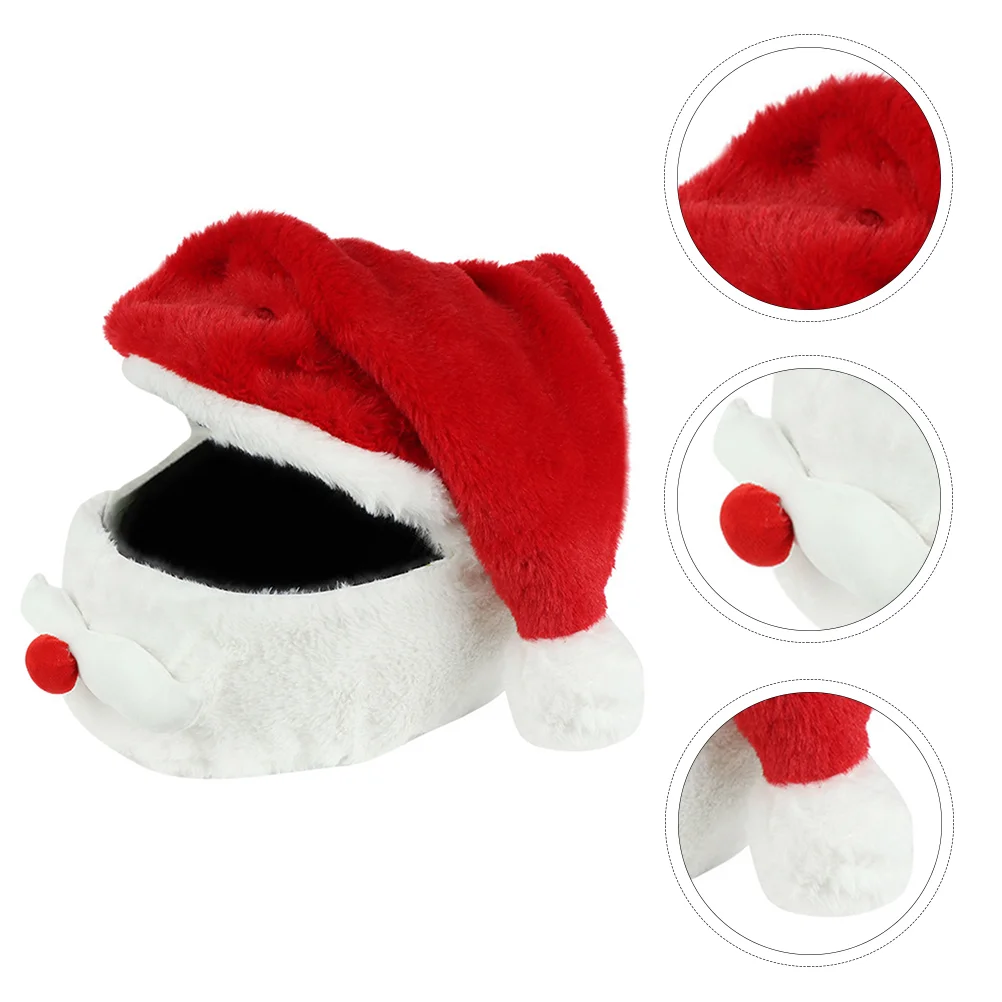 

Christmas Hat Personalized Helmets Cover Motorbike Santa Decor Red Protective Full