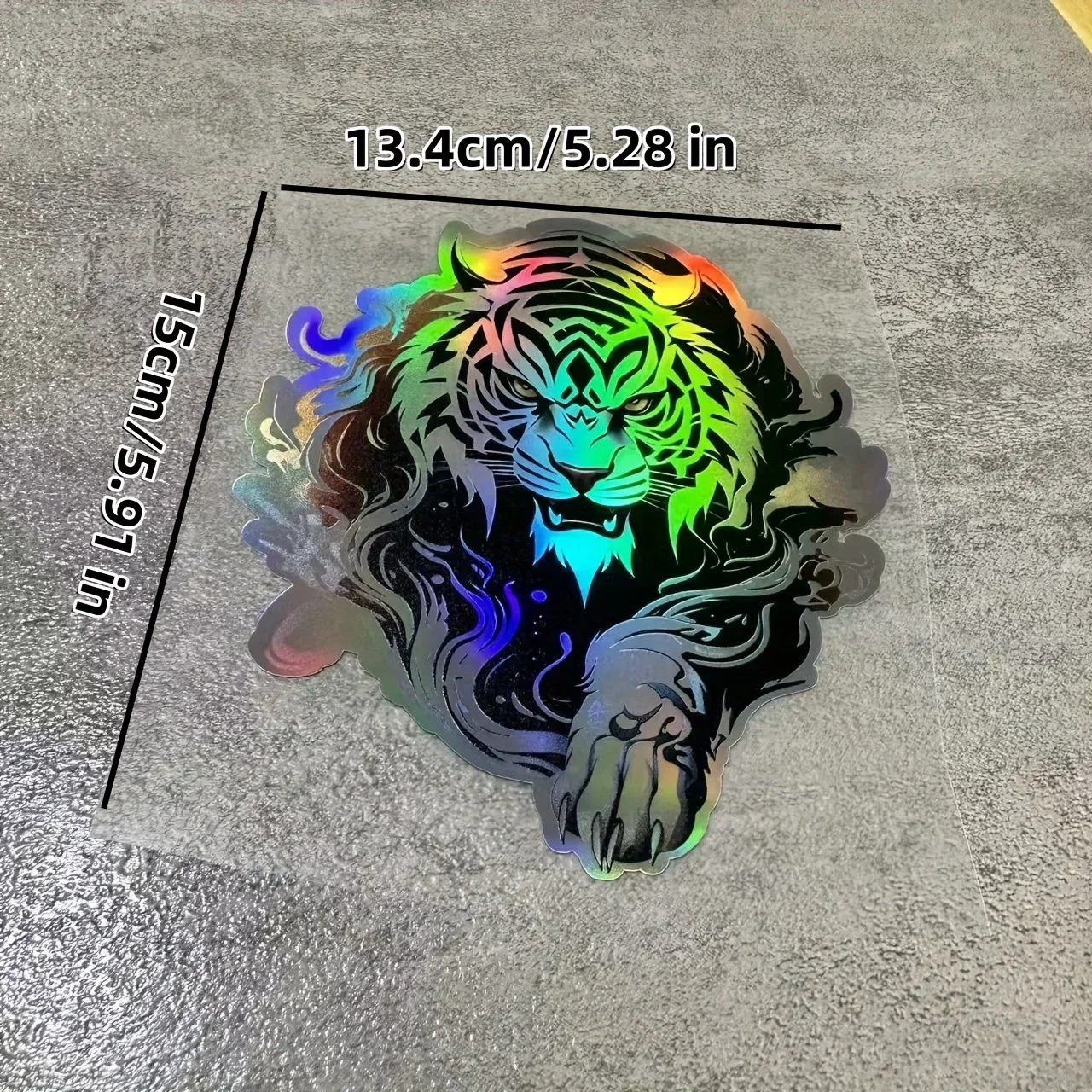 قطعة واحدة من ملصقات النمر المجسمة العصرية - تصميم ديناميكي لافت للنظر من الفينيل المقاوم للماء لتخصيص السيارة والكمبيوتر المحمول والأدوات