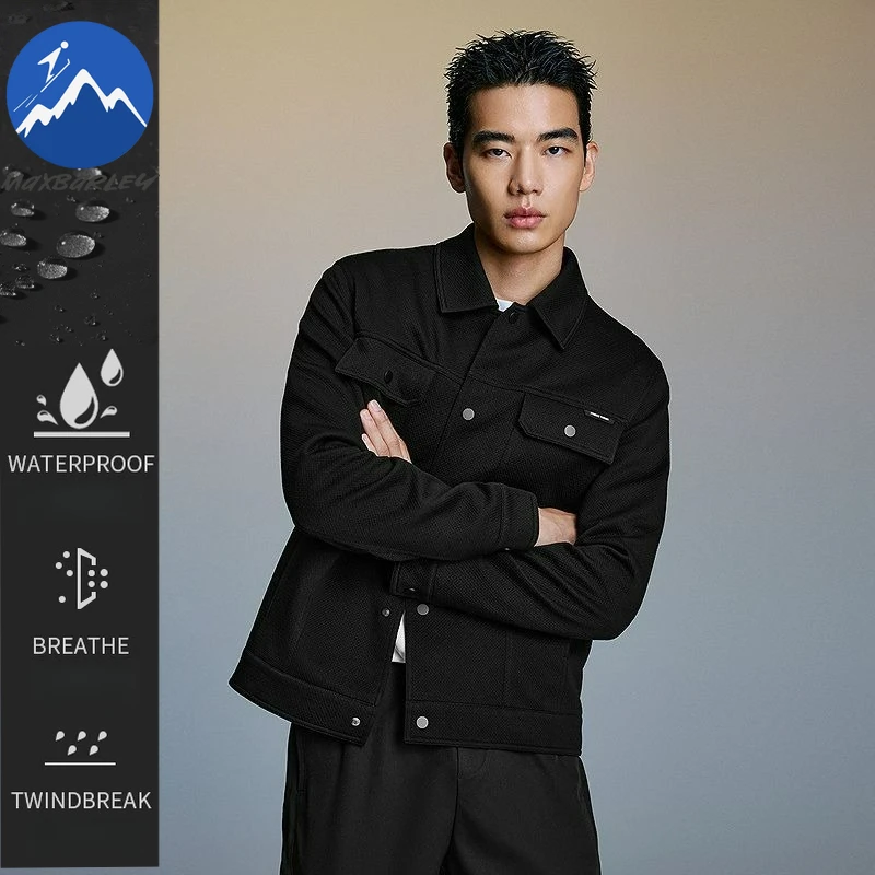 

Maxbarley Double-sided Wool Coat Men Winter 2025 High Fashion Short Windproof Jacket Business Casual Woolen Blended Overcoat Man