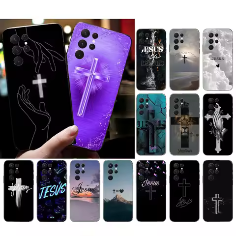 Jesus Phone Case For Samsung S25 S24 S23 S22 S21 S20 Ultra S20 S22 S21 S20 FE S24 Plus